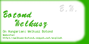 botond welkusz business card